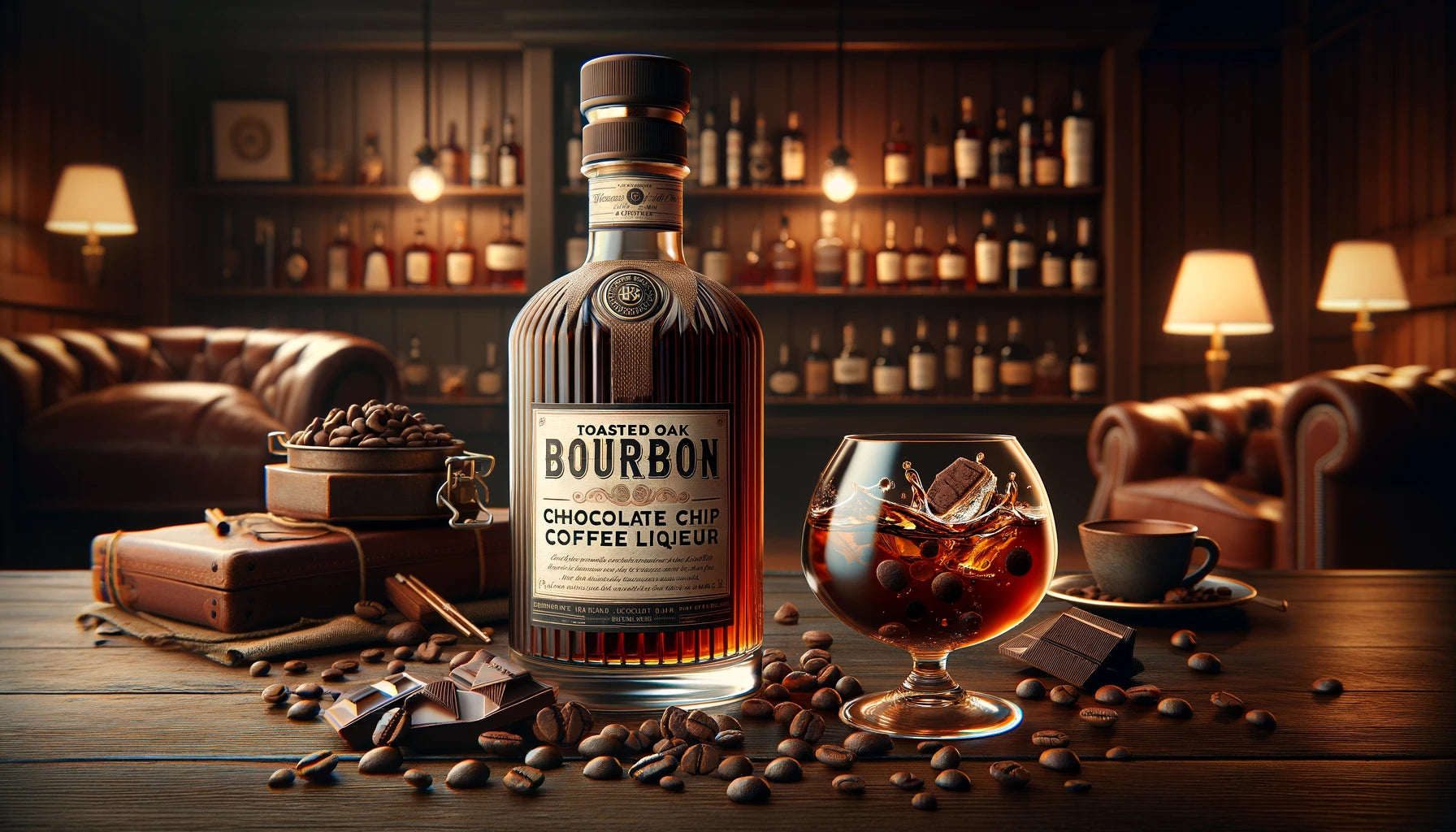 Homemade Bourbon Baggers Coffee Chocolate Chip Liqueur