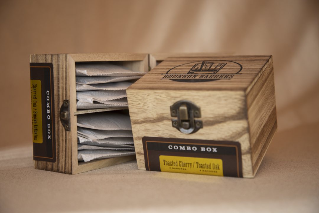 Bourbon Baggers Two Variety Wood Display Box