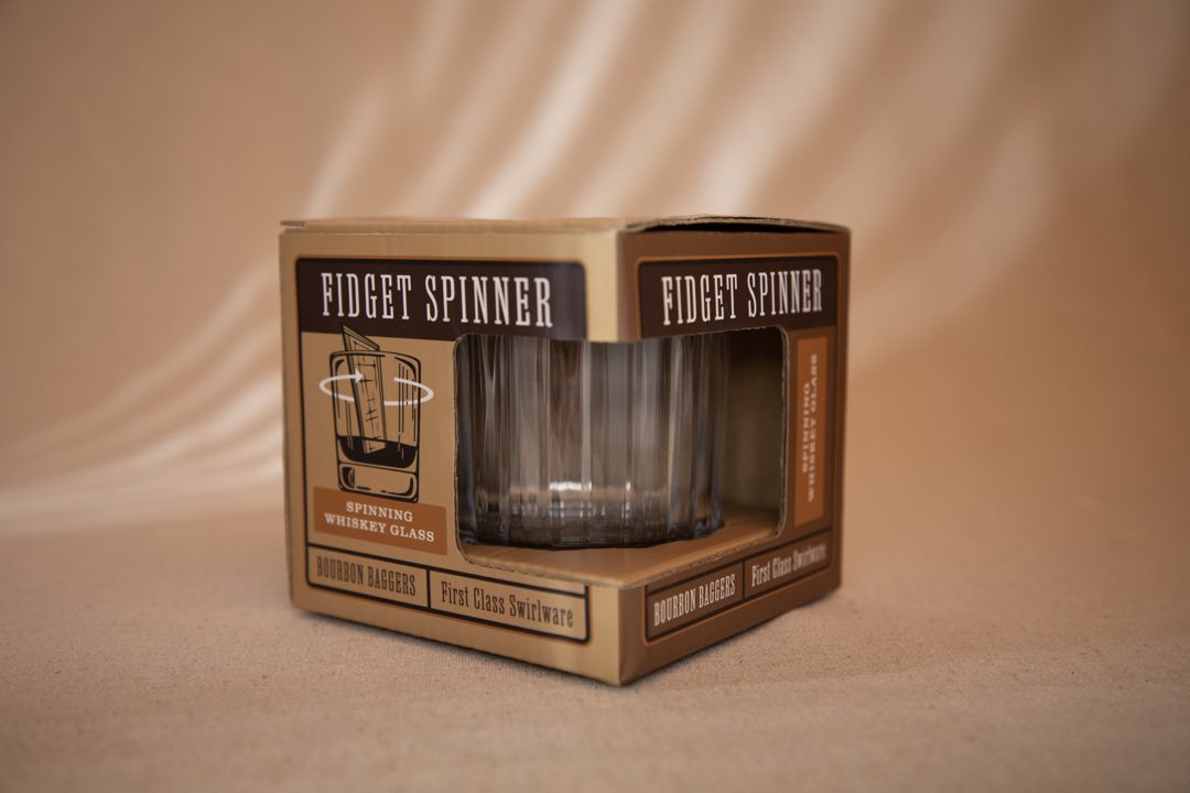 Fidget Spinner Whiskey Glasses - The Bourbon Stress Reliever!